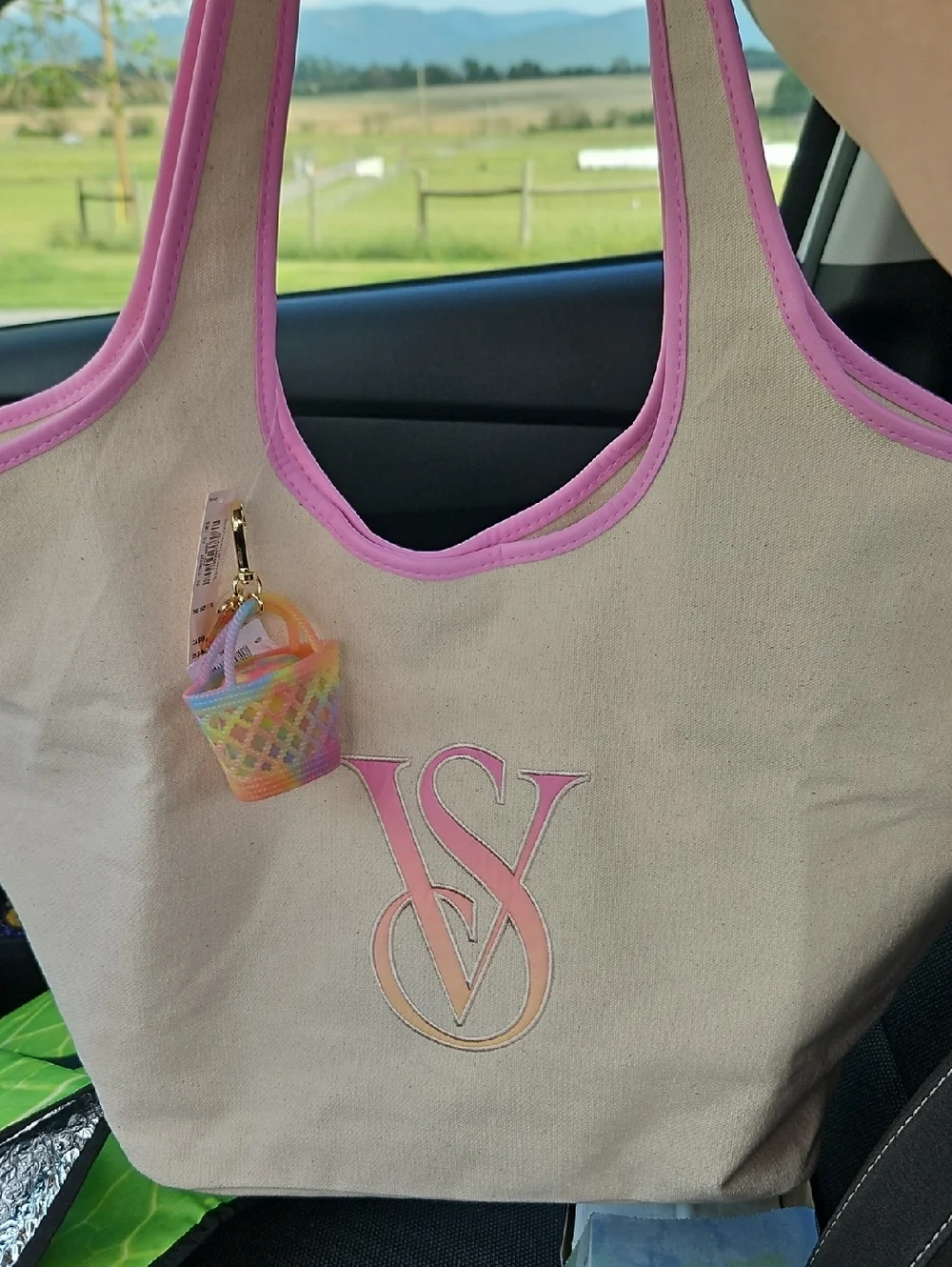 Victoria's Secret Ombre Monogram Logo Tote Bag NEW MSRP $49.95 Mothers Day